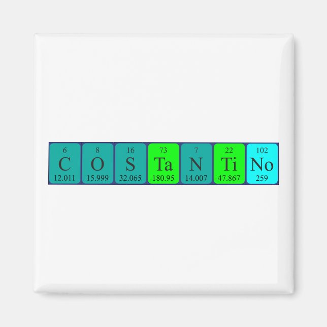 Costantino periodic table name magnet (Front)