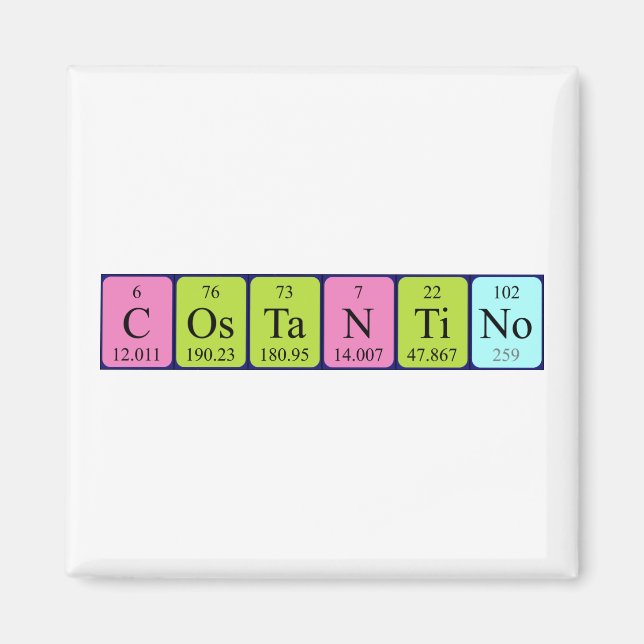 Costantino periodic table name magnet (Front)