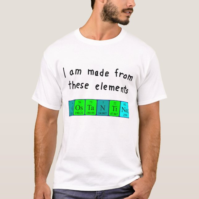 Costantino periodic table name shirt (Front)