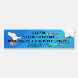 Costly and Priceless - Spanish Bumper Sticker