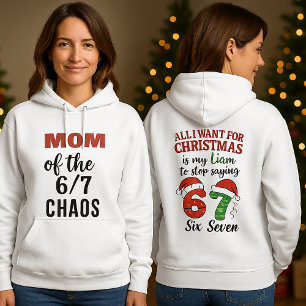 Costum Kid Name Hoodie for MOM -Six Seven Trend