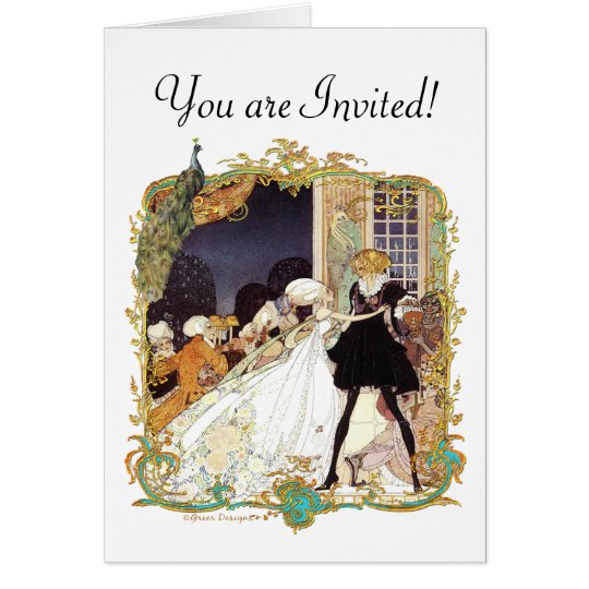Costume Ball Vintage Style Art Design Card