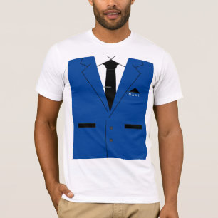 Costume bleu avec Cravate Funny T-shirt Nom person