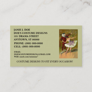 COSTUME BOUTIQUE ~ COSTUME DESIGNER ~BUSINESS CARD
