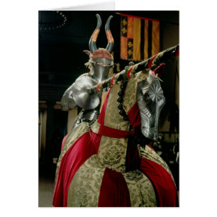 Costume d'armure et d'armure assortie de cheval