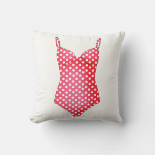 Costume de bain Polka Rouge Coussin à jet
