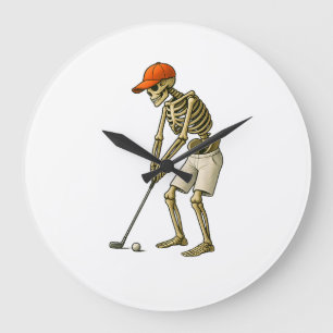 Costume de balle de golf - Horloge murale crâne de