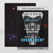 Costume de garçon d'honneur Invitation à s'habille
