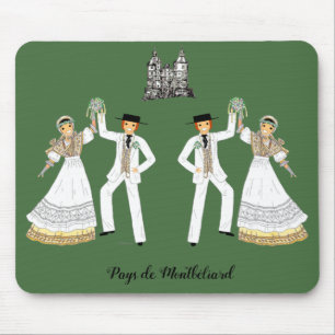 Costume de mariage au Pays de Montbéliard Mouse Pad