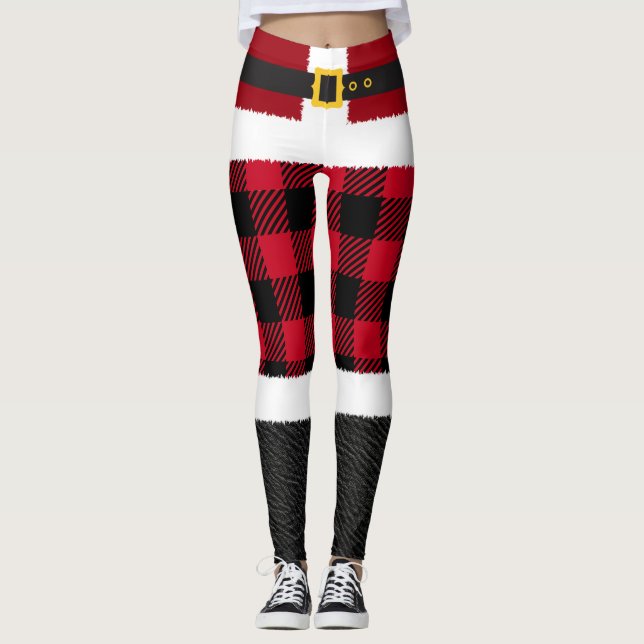 Costume de Noël du Père Noël Leggings (Devant)