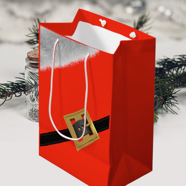 Costume de Noël Sac cadeau de Noël (A modern Santa suit inspired gift bag for all your festive gift bag needs)