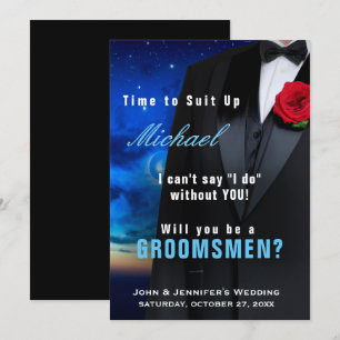 Costume de témoin de mariage Invitation à s'habill