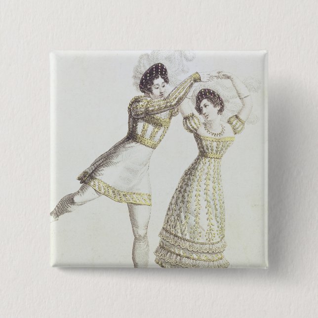 Costume design for a ballet 2 inch square button (Front)
