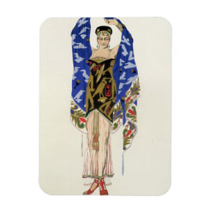 Costume design for a Dancing Girl (colour litho) Magnet