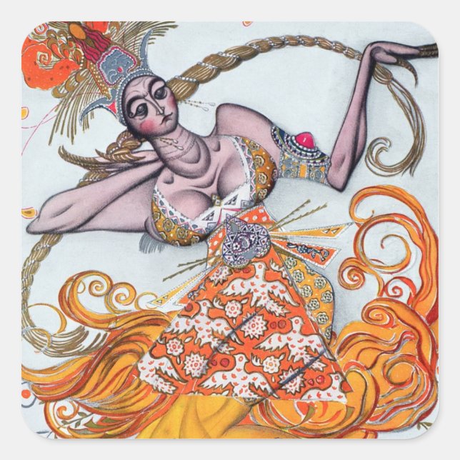 Costume design for a pas de deux danced at the ope square sticker (Front)