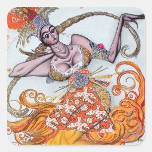 Costume design for a pas de deux danced at the ope square sticker