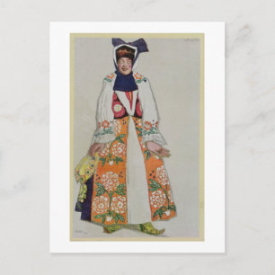 Costume design for a peasant woman, from Sadko, 19 Postcard