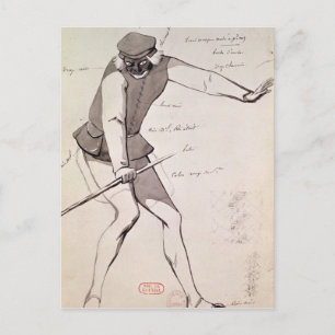 Costume design for an Acrobat Postcard