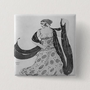 Costume design for 'Cleopatra', 1910 2 Inch Square Button