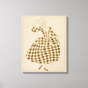 Costume design for Columbine, from Sleeping Beauty Canvas Print