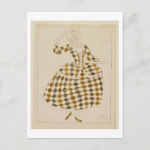 Costume design for Columbine, from Sleeping Beauty Postcard