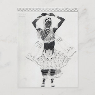 Costume design for 'Le Dieu Bleu', 1912 Postcard
