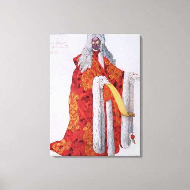 Costume design for Marshal Cantalabutte, from Slee Canvas Print (Front)