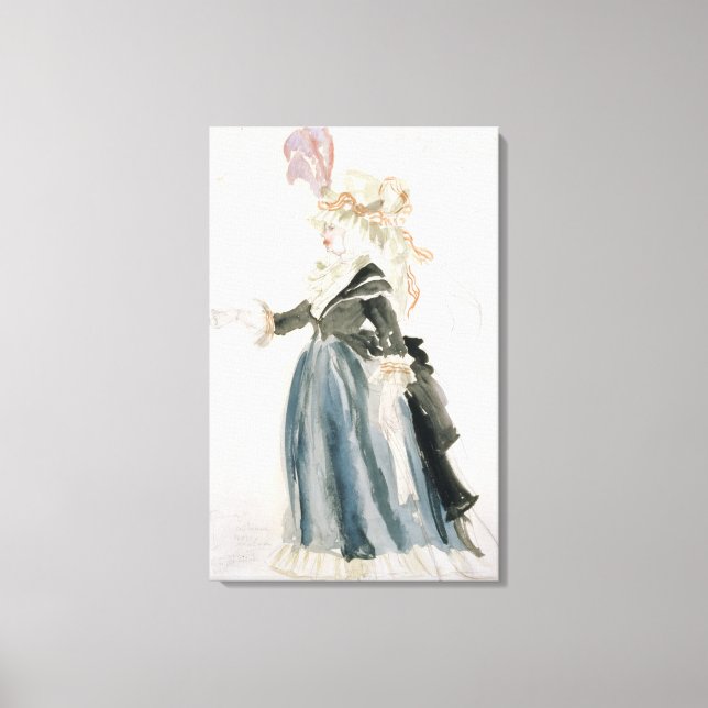 Costume design for 'Misa Sert' as 'Une Dame de la Canvas Print (Front)