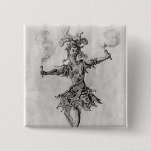 Costume design for the ballet 'Medusa' 2 Inch Square Button