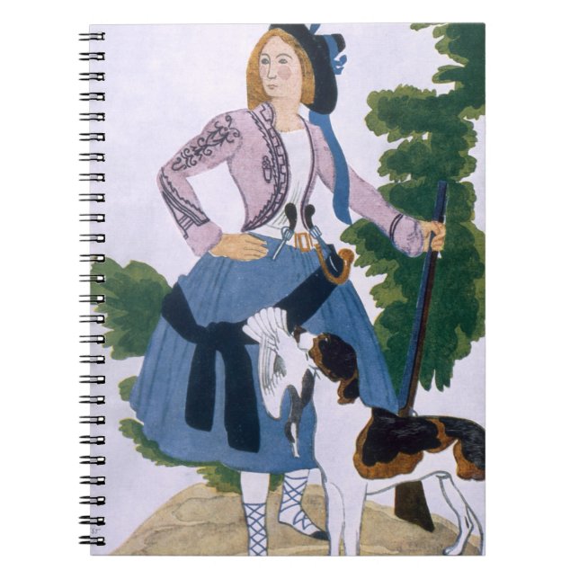 Costume design for The Huntress, 1922 (colour lith Notebook (Front)