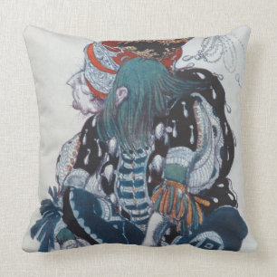 Costume design for the Pageboy of the wicked fairy Throw Pillow