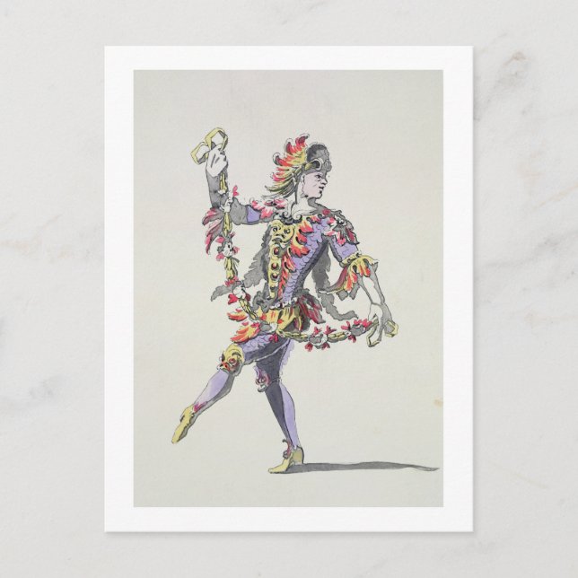 Costume design for Triton, in a 17th century balle Postcard (Front)