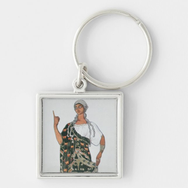 Costume design from Phedre, 1917 (colour litho) Keychain (Front)