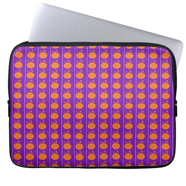 Costume Design Pumpkin Purple Electronics Bag (Front)