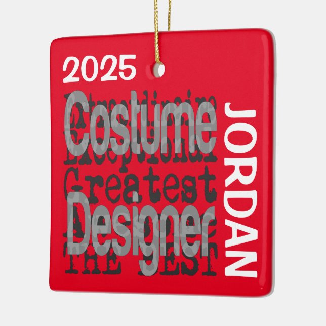 Costume Designer Extraordinaire CUSTOM Ceramic Ornament (Left)