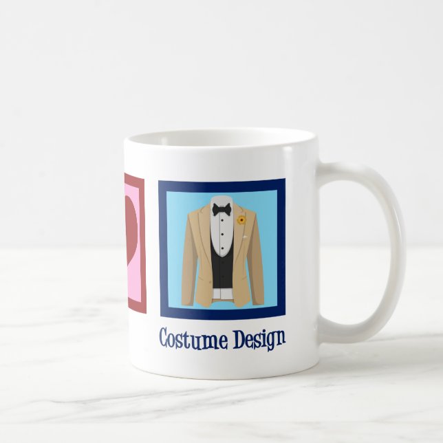 Costume Designer Peace Love Costumes Coffee Mug (Right)
