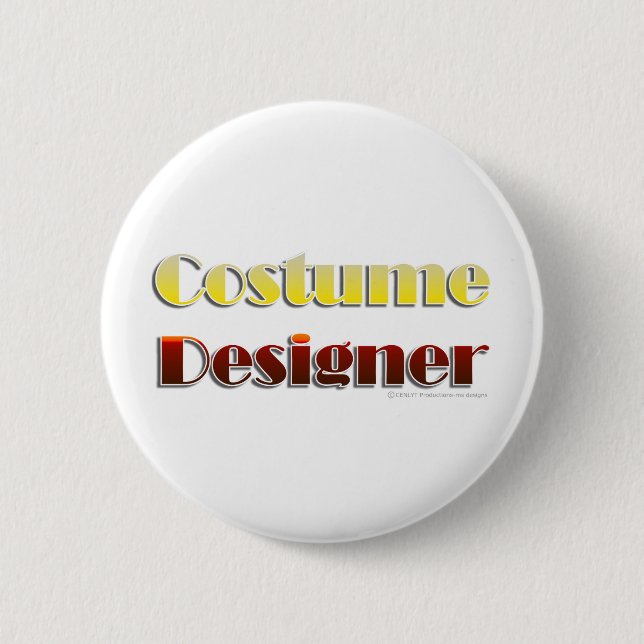Costume Designer (Text Only) 2 Inch Round Button (Front)