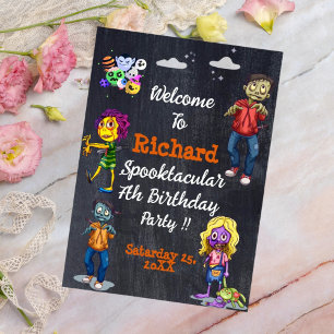 Costume d'Halloween Éffrayant pour enfants Poster 