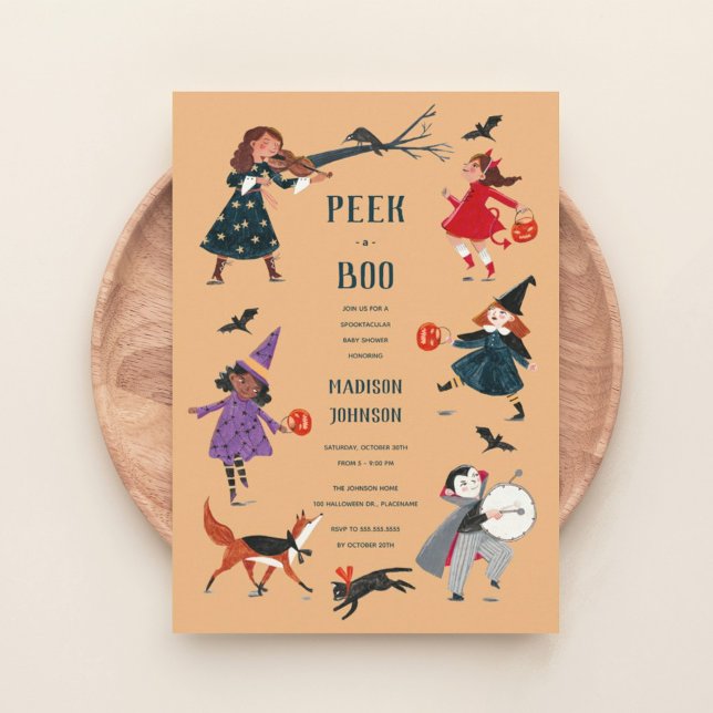 Costume d'Halloween enfants bébé douche invitation (Créateur téléchargé)
