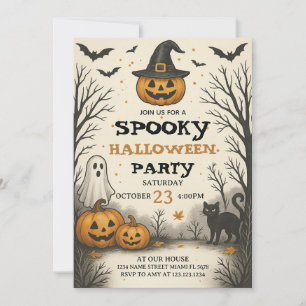 Costume éffrayant Bash Halloween Fête Invitation