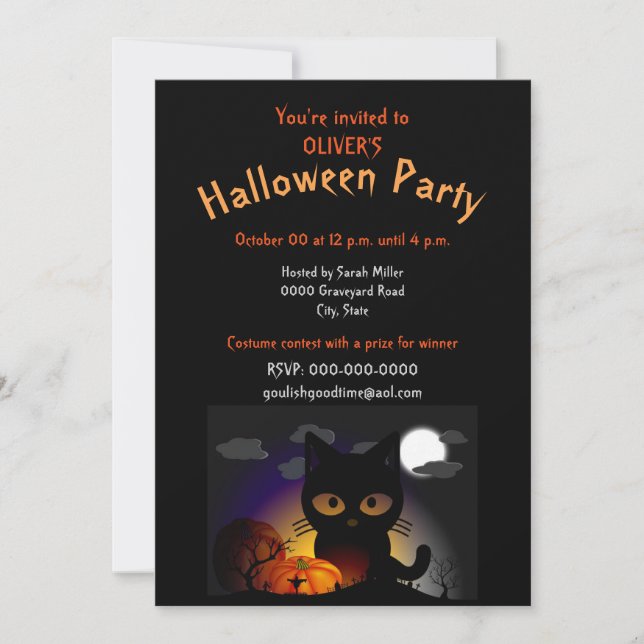 Costume enfant Halloween Fête Invitation (Devant)