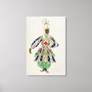 Costume for a 'negro', from Aladdin, 1916 (colour Canvas Print