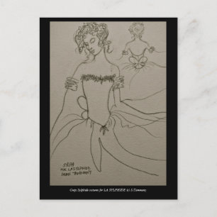 Costume for corps Sylphide in LA SYLPHIDE ballet Postcard
