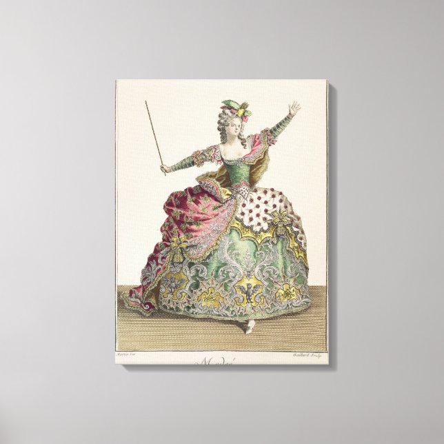 Costume for Medea in the opera 'Jason and Medea', Canvas Print (Front)