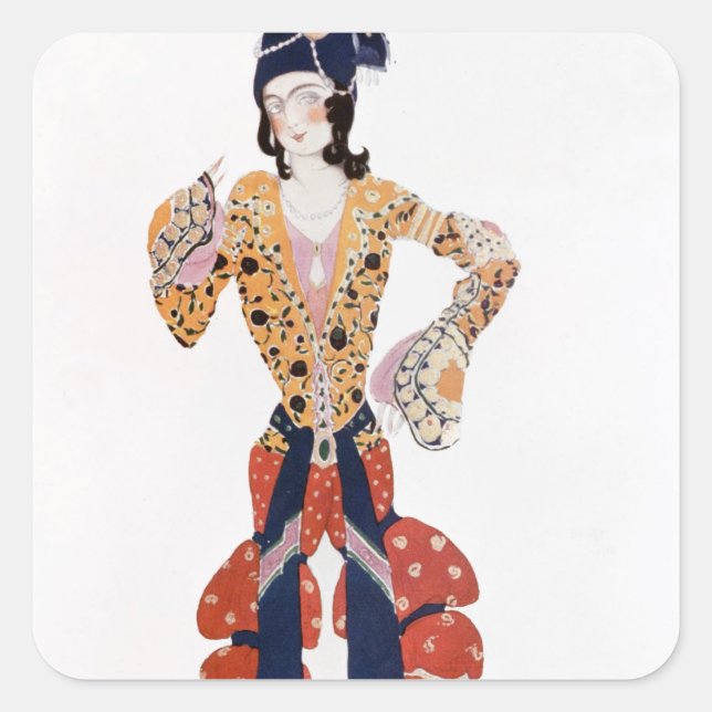 Costume for Nijinsky  in the ballet Square Sticker (Front)