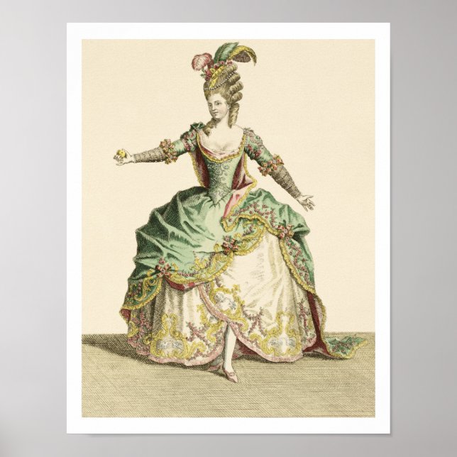 Costume for Venus in several operas, engraved by t Poster (Front)