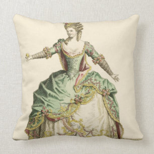 Costume for Venus in several operas, engraved by t Throw Pillow