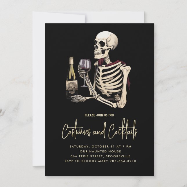 Costume Halloween Fête Invitation (Devant)