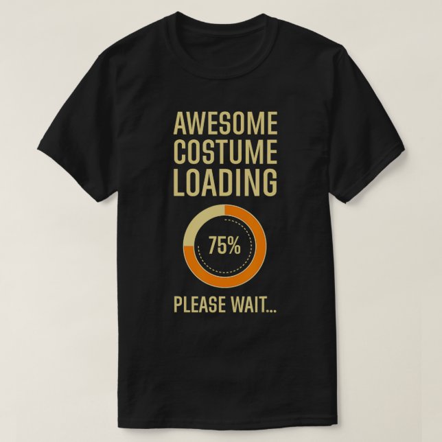 Costume Loading Programmer Nerd Geek Techie Hallow T-Shirt (Design Front)