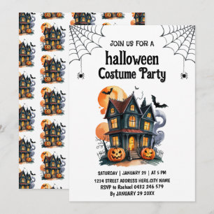 Costume Maison Hantée Invitation de fête d'Hallowe